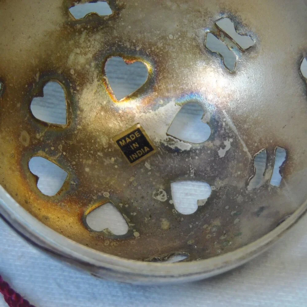 VTG Pomander Hinged Potpourri Silver Plated Ornament Old World Vibe  Boho Hippie